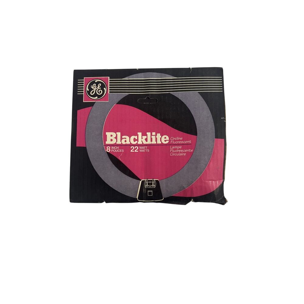 Bulb GE Blacklite FC8T9/BLB 22W Vintage 8 Inch Circline UV Black Light